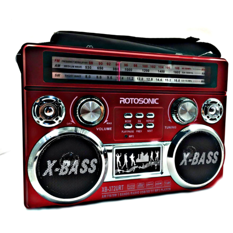 Aparat Radio Portabil MP3 Rotosonic XB-372 3 Benzi BT Suport Card SD/USB 2 Difuzoare