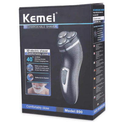 Aparat ras KEMEI KM 890 electric plutitor cu trei taieturi cu filetare