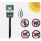 Aparat solar impotriva daunatorilor VERDE cu ultrasunete pentru gradina cu tarus