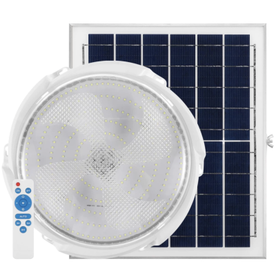 Aplica cu incarcare solara 300 W diametru 360 mm si telecomanda  alb rece