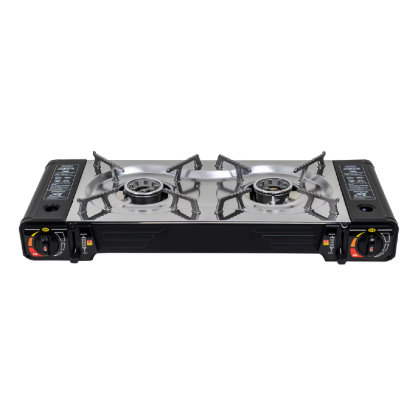 Aragaz camping cu 2 ochiuri aprindere electric putere 2x2.5kw