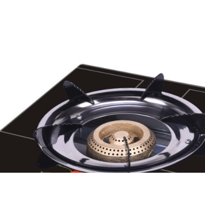 Aragaz din sticla securizata 1 ochi din fonta aprindere pe quartz negru