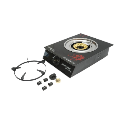 Aragaz plita cu un arzator din fonta 3KW sticla securizata 400x300x90mm Breckner