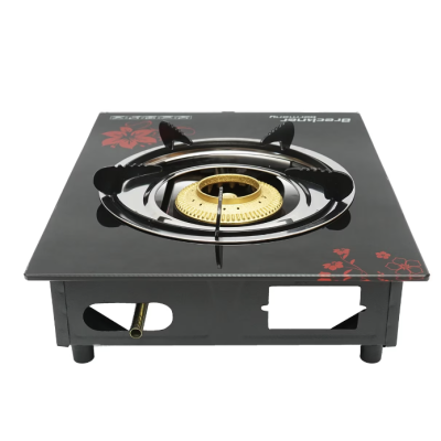 Aragaz plita cu un arzator din fonta 3KW sticla securizata 400x300x90mm Breckner