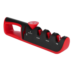 Ascutitor profesional de cutite ajustabil 4 in 1 Negru/Rosu