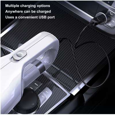 Aspirator ALB de mana JB-168 portabil silentios aspiratie puternica cu Usb 120W Alb