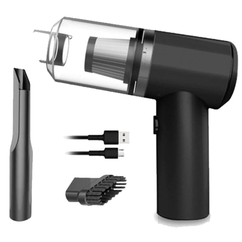 Aspirator auto Fara fir 2in1 120 W Cu Lumina LED Negru