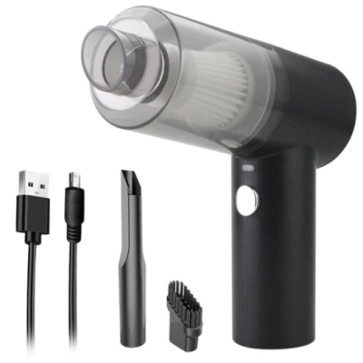 Aspirator auto Fara fir 2in1 120 W Cu Lumina LED Negru