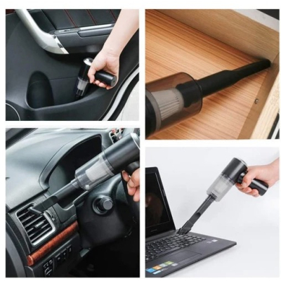 Aspirator auto Fara fir 2in1 120 W Cu Lumina LED Negru