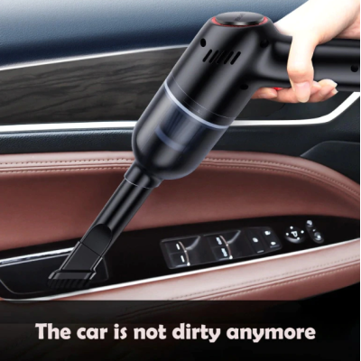 Aspirator auto Fara fir 2in1 120 W Lumina LED Negru