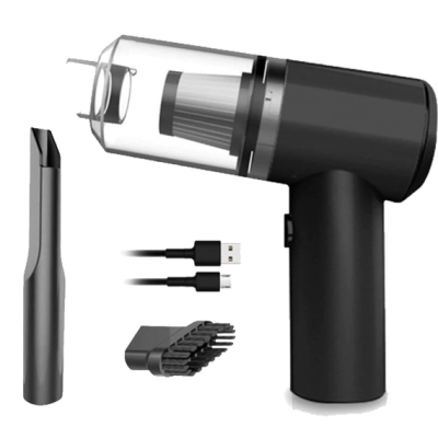 Aspirator auto Fara fir 2in1 120 W Lumina LED Negru