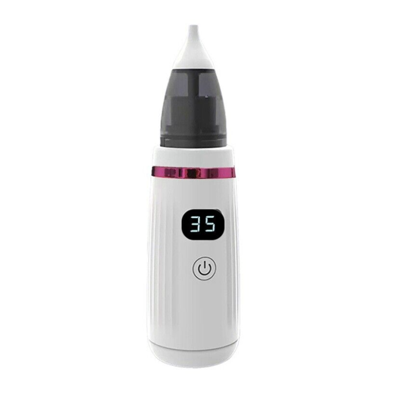 Aspirator cu DISPLAY Electric Nazal pentru Bebelusi cu 5 Viteze Alb