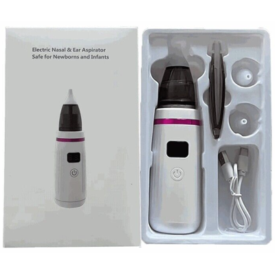 Aspirator cu DISPLAY Electric  Nazal pentru Bebelusi cu 5 Viteze Alb