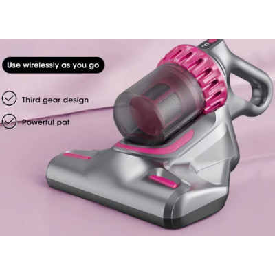 Aspirator de pat anti acarieni wireless igienizare profunda usor si manevrabil 10000Pa cu 8000 de vibratii pe minut