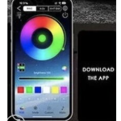 Banda decorativa Led Q D304 RGB pentru masina lungime 1, 8m 12V cu aplicatie