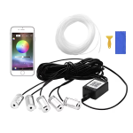 Banda LED auto design interactiv 6 m RGB impermeabil 12V 5W raza control 12 m control din aplicatie