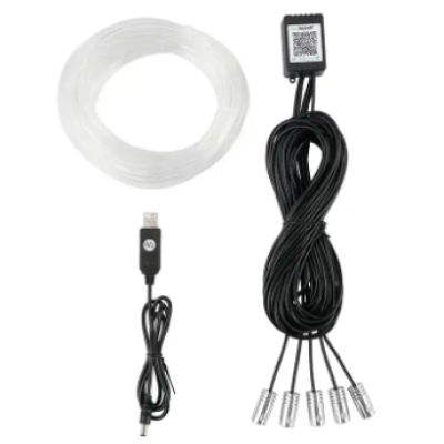 Banda led auto fibra optica cu bluetooth