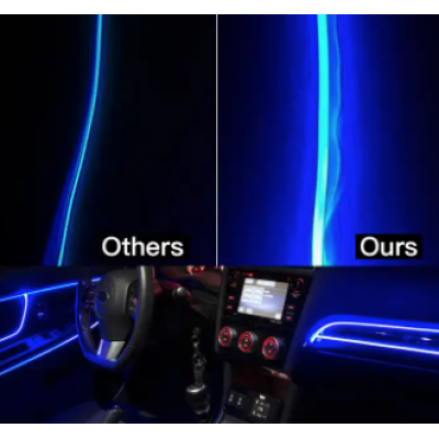 Banda led auto fibra optica cu bluetooth