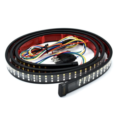 Banda LED autoadeziva rosu galben alb Iluminare 1.5M 12V pentru masina