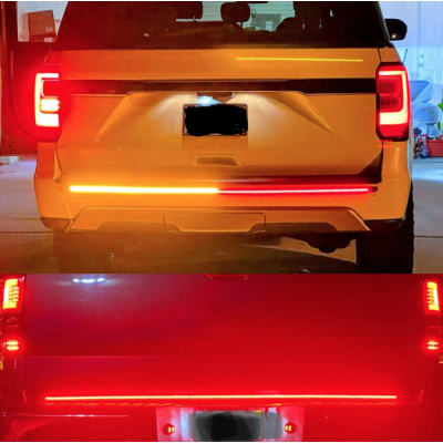 Banda LED autoadeziva rosu galben alb Iluminare 1.5M 12V pentru masina