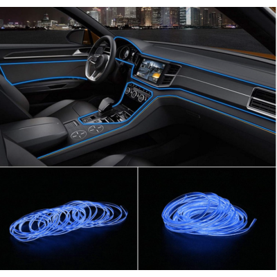 Banda Led Neon Albastra 12V Auto Droser Putere 5w FIR 2 Metri OF