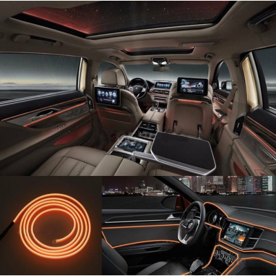 Banda Neon PORTOCALIE 12V AUTO Droser Putere 5w FIR Led 2 metri