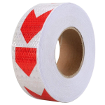 Banda reflectorizanta ALBA cu sageata ROSIE tip fagure rola 25m x 5 cm