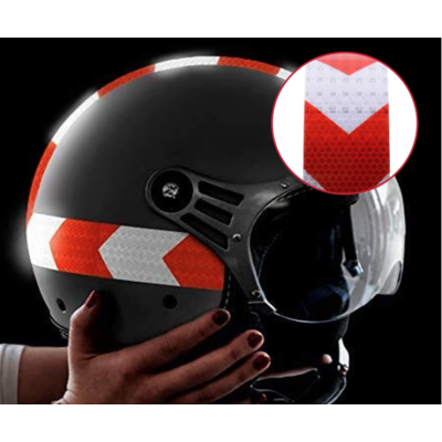 UB Banda reflectorizanta ALBA cu sageata ROSIE tip fagure rola 25m x 5 cm