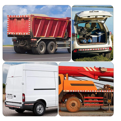 UB Banda reflectorizanta ALBA cu sageata ROSIE tip fagure rola 25m x 5 cm