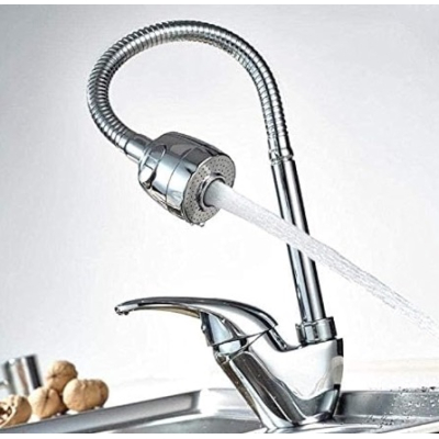 Baterie bucatarie ITALOMIX Pipa flexibila, Perlator 2 functii Crom
