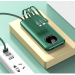 UB Baterie externa 10000mAh capacitate 5 iesiri si cabluri pentru smartphone si display