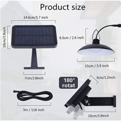 Bec cu incarcare solara cod 1008 cu telecomanda de exterior pentru camping