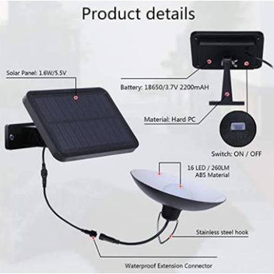 Bec cu incarcare solara cod 1008 cu telecomanda de exterior pentru camping