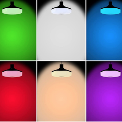 Bec smart XY 730 cu difuzor telecomanda conectare Bluetooth 12 culori LED