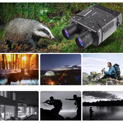 Binoclu profesional QNV01 cu vedere nocturna IR HD negru