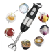 Blender de mana multifunctional cu doua trepte de viteza si doua lame din otel inoxidabil functie de mixare tocator 500W