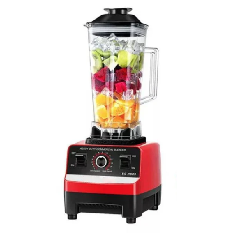 Blender Profesional de bucatarie 2 in 1 de 2.5L motor din cupru 15 viteze 4500W