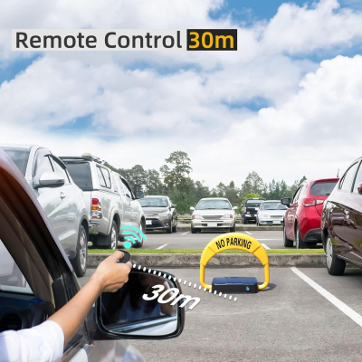 Blocator parcare automat tip bariera rabatabil functie anti furt cu alarma control de la distanta cu cheie si telecomanda Inclusa