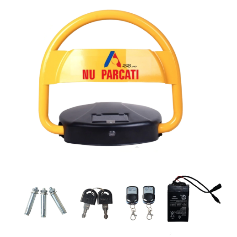Blocator Parcare cu Panou SOLAR Automat si Telecomanda acumulator inclus