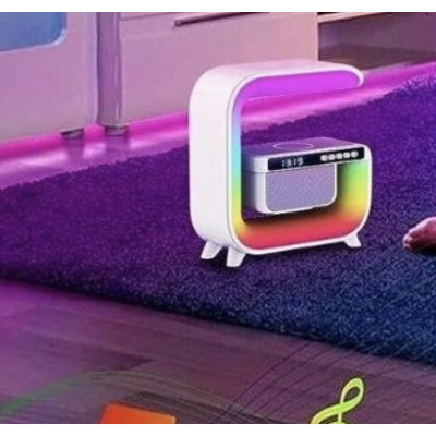 Boxa Bluetooth 3 in 1 XM G3 cu lumina LED si incarcator fara fir iluminare RGB