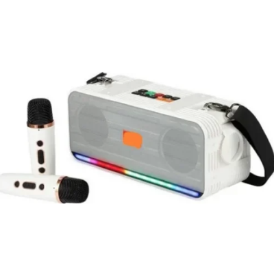 Boxa Bluetooth fara fir cu iluminare LED RGB si 2 microfoane karaoke Andowl Q YX9527