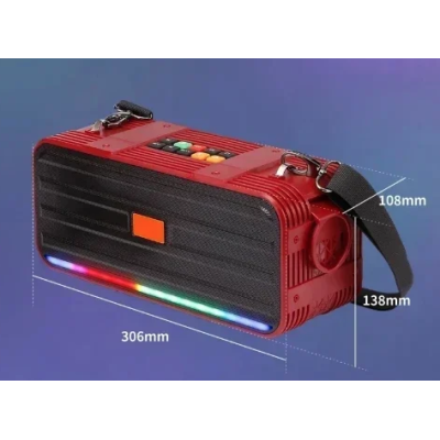 Boxa Bluetooth fara fir cu iluminare LED RGB si 2 microfoane karaoke Andowl Q YX9527