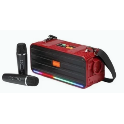 Boxa Bluetooth fara fir cu iluminare LED RGB si 2 microfoane karaoke Andowl Q YX9527