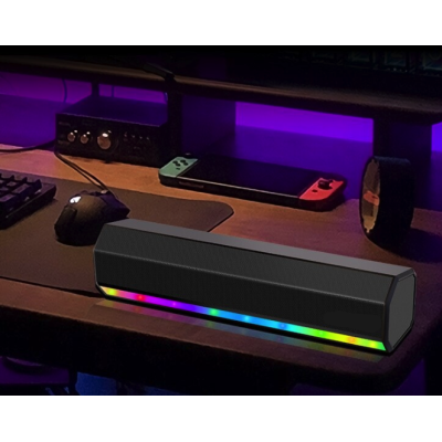 Boxa Bluetooth KP 557 putere 10W USB TF FM TWS BT AUX si lumina RGB