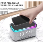 Boxa Bluetooth KP 559 3 in 1 cu incarcator wireless ceas si iluminare LED 10W