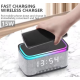 Boxa Bluetooth KP 559 3 in 1 cu incarcator wireless ceas si iluminare LED 10W