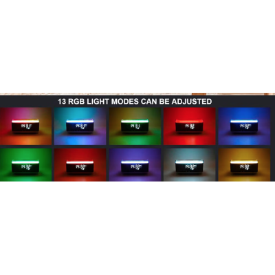 Boxa Bluetooth KP 559 3 in 1 cu incarcator wireless ceas si iluminare LED 10W