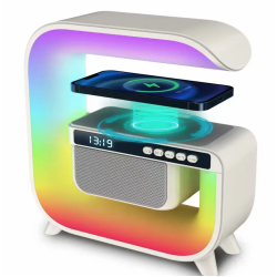 Boxa bluetooth LED cu incarcator wireless si ceas HM G3