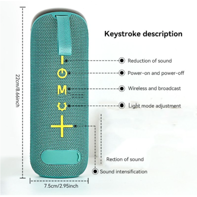 Boxa Bluetooth LED RGB KP 558 reincarcabila MP3 radio USB