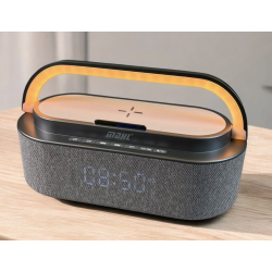 Boxa Bluetooth MD S305 cu lumina LED incarcator wireless si ceas
